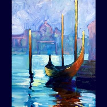 Sunday Claude Monet - Gondola in Venice — Painting