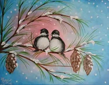 Chickadee Love Birds II