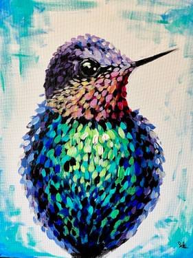 Paint Nite: Technicolor Hummingbird — Painting