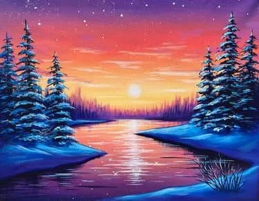 Winter Solstice Sunrise — Painting