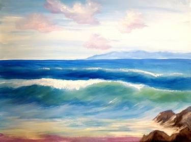Paint Nite @ Broadway Portobello FRIDAYS! Beach Wave Sunset — Painting