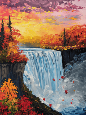 Autumn at Niagara Falls — Painting