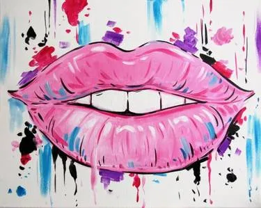 Pop Lips at Zip Kombucha — Painting