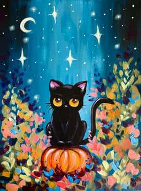 Pumpkin Garden Cat