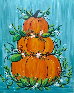"Cutie-pie Pumpkins" — Painting