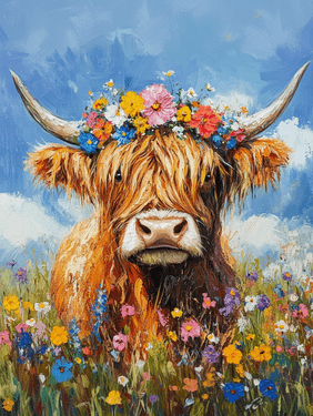 Highland Cow at Mtn. Mike's on Commerce Blvd. in Rohnert Park — Painting