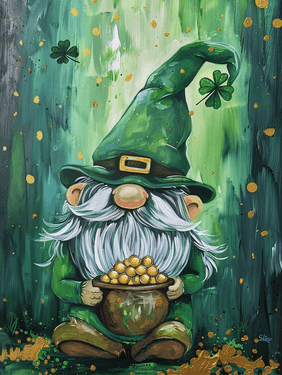 Brunch, Brushes, & Brews: St. Patrick’s Little Lucky Gnome — Painting
