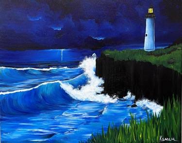 Stormy Night — Painting