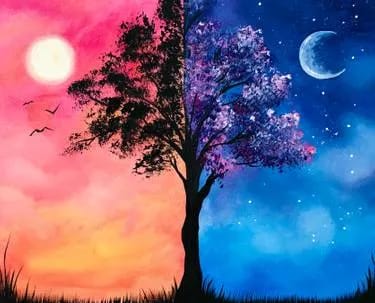 Where the Sun Meets the Stars — Painting
