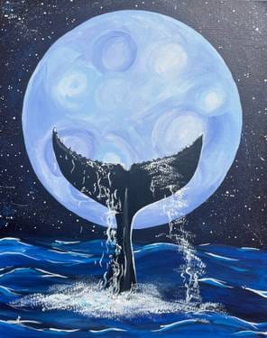 Thursday The Whale and The Moon — Painting