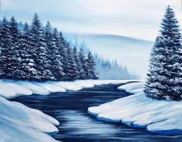 Snowy Winter Riverside