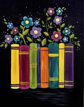 Vintage Books in Bloom
