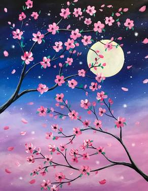 Saturday Cherry Blossom Sky II Copy Copy Copy — Painting