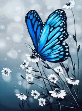 My Magic Blue Butterfly — Painting