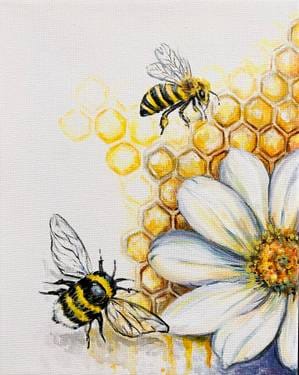 Bumblebee and Honeybee — Painting