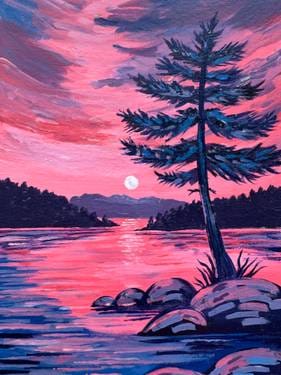 Pink Lake Dream — Painting