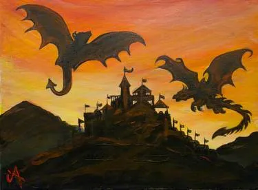 One Last Ride at Broadway Bar and Grill Portobello — Painting