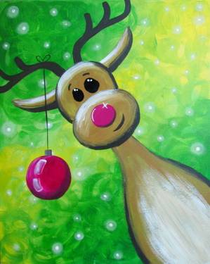 Paint Nite: Gettin' Festive Reindeer — Painting