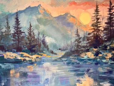 Teal Mountain Majesty — Painting