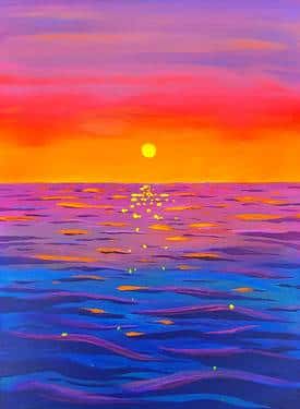 Candy Neon Ocean Sunset