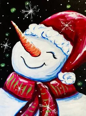 Holiday Cheer Snowman — Painting