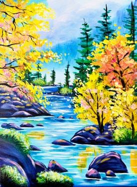 Mystic Autumn River — Painting