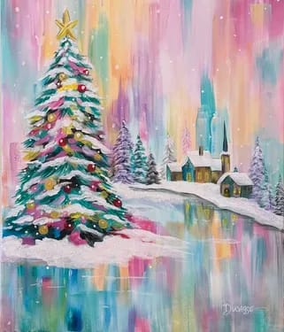 "Glistening Winter Wonderland" — Painting