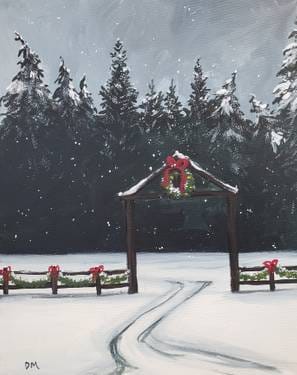 Christmas in the Country at ALE - Amberwood Lounge & Eatery — Painting