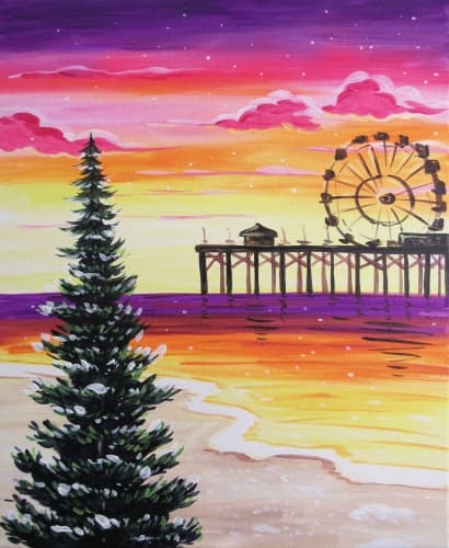 Winter Sunset at the Pier