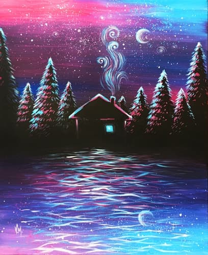 Mystical Night by the Lake
