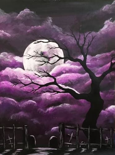 full moon graveyard