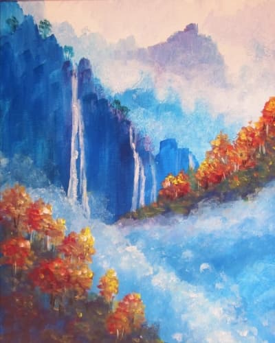 Autumn Falls in the Mist