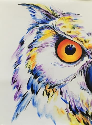 white horned owl
