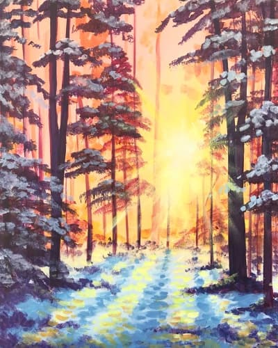 Winter Forest Sunrise