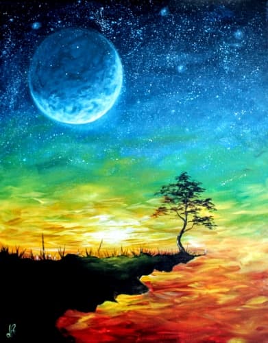 Moonlit Sunset