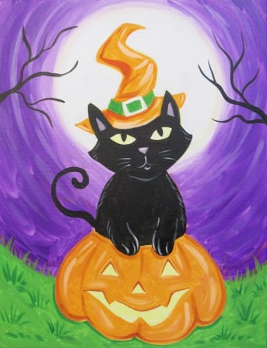 Kitty Witch In A Pumpkin