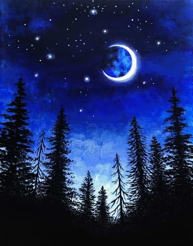 Moon Through The Pines