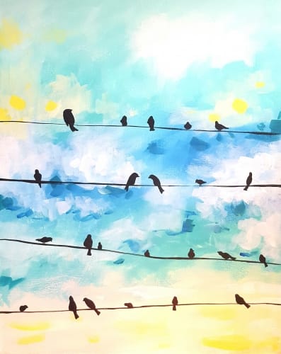 Bird Talk — Painting