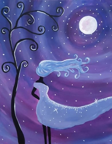 Sunday Moon Goddess — Painting