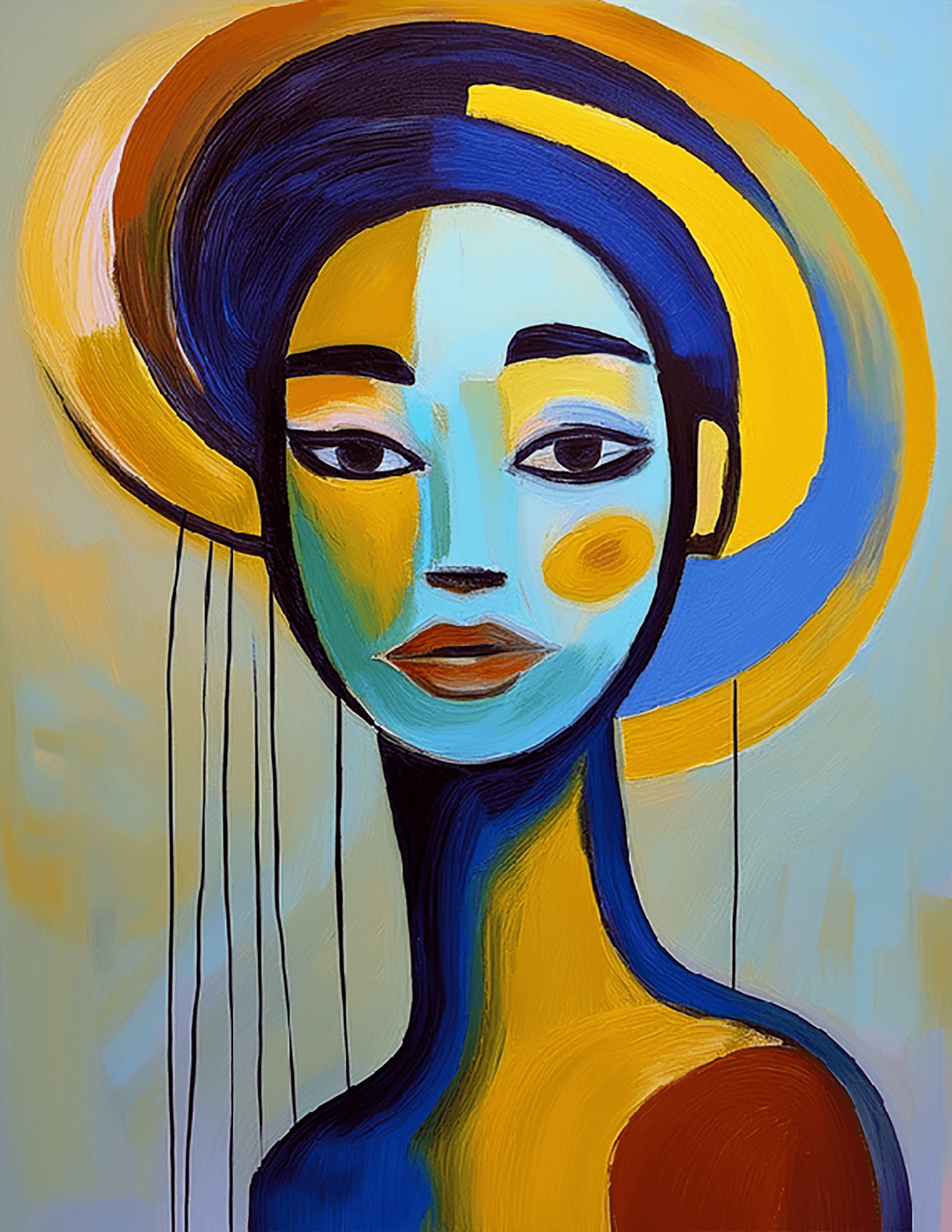 Abstract Self-Portrait from Imagination