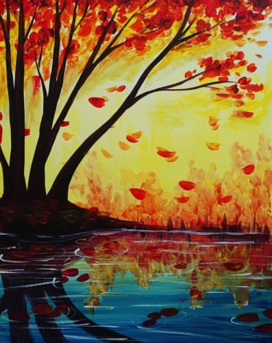 Fall Pond Reflection