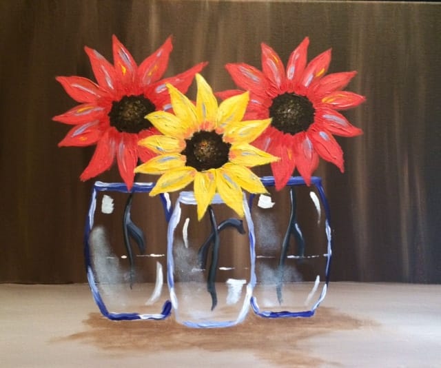 Thankful Sunflowers — Painting