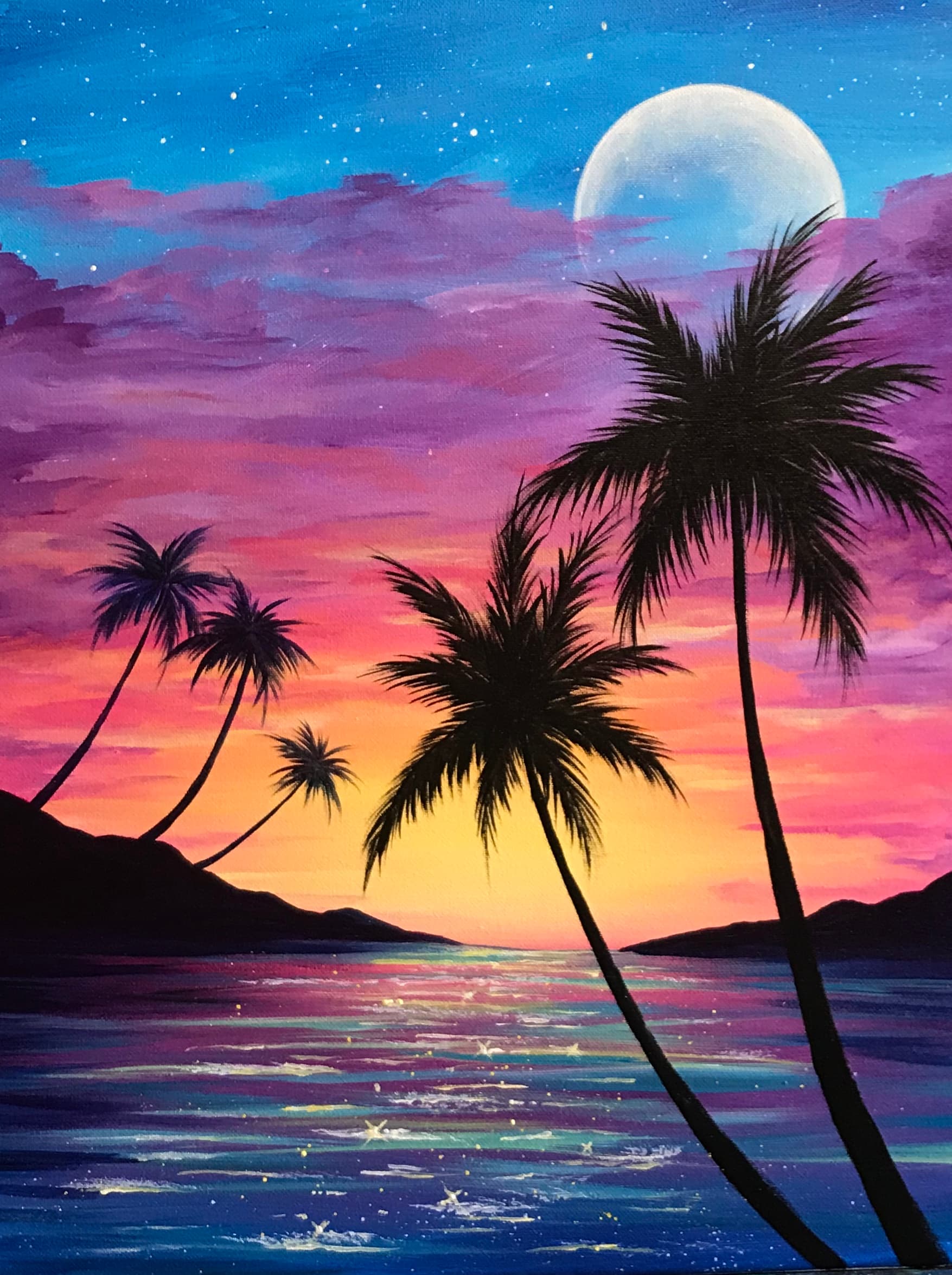 Sunset Palm Paradise
