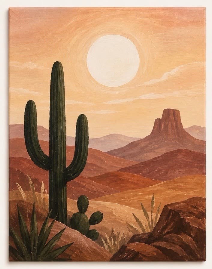 Desert Sunset Landscape