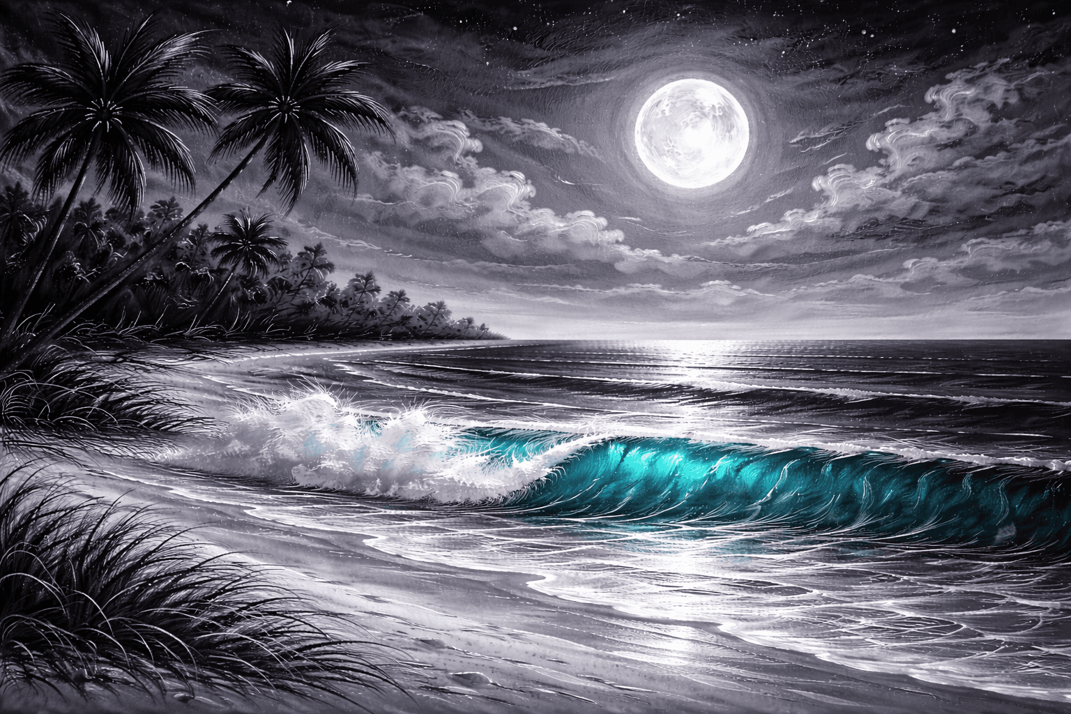 Moonlight Beach, Blue Wave