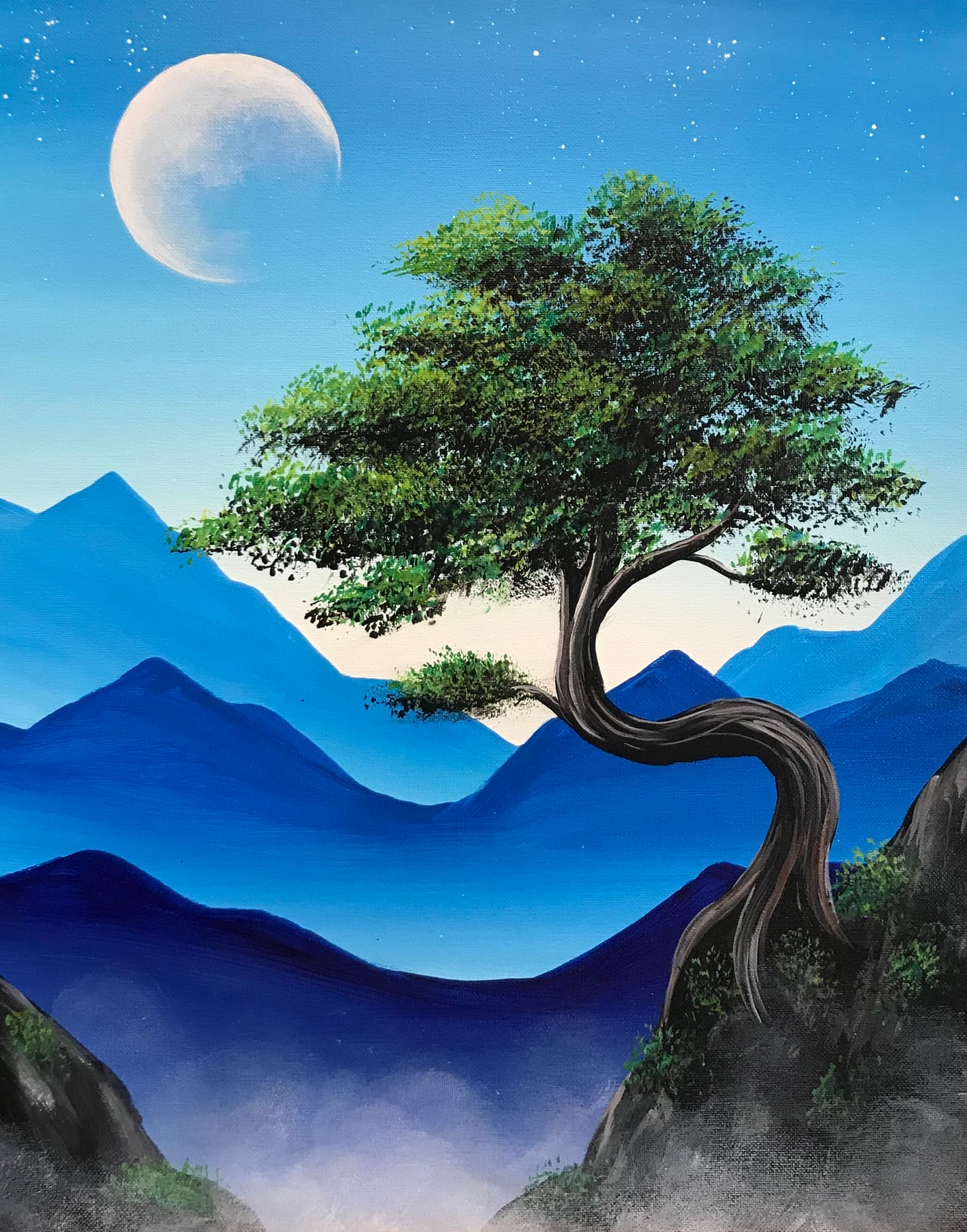 Misty Blue Mountains