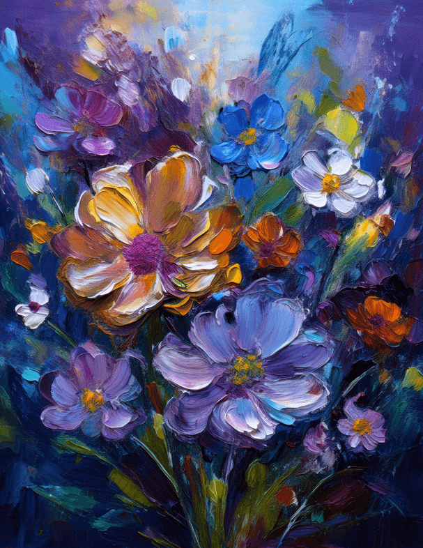 Garden Flowers in Full Bloom
