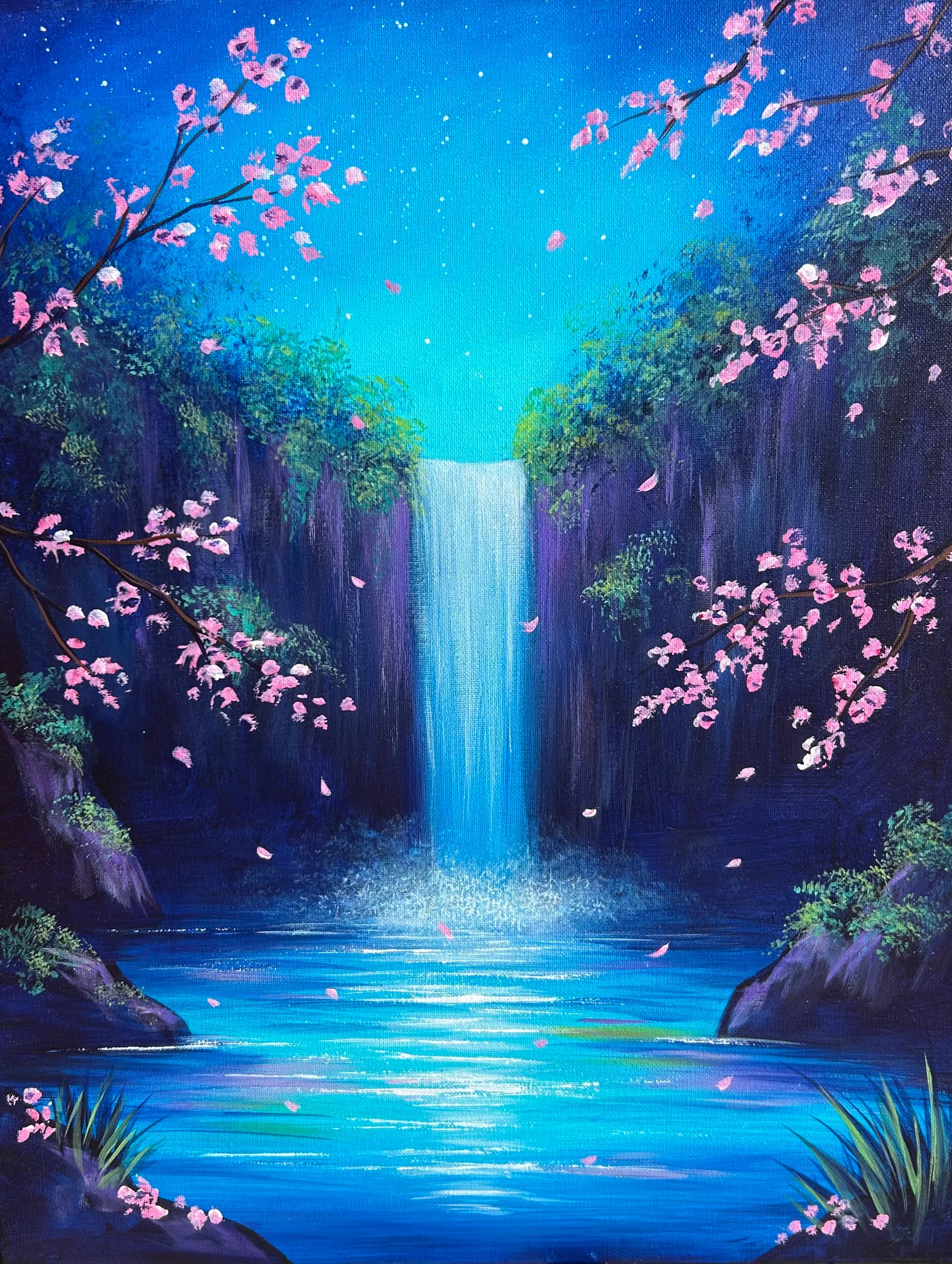Pink Blossom Falls