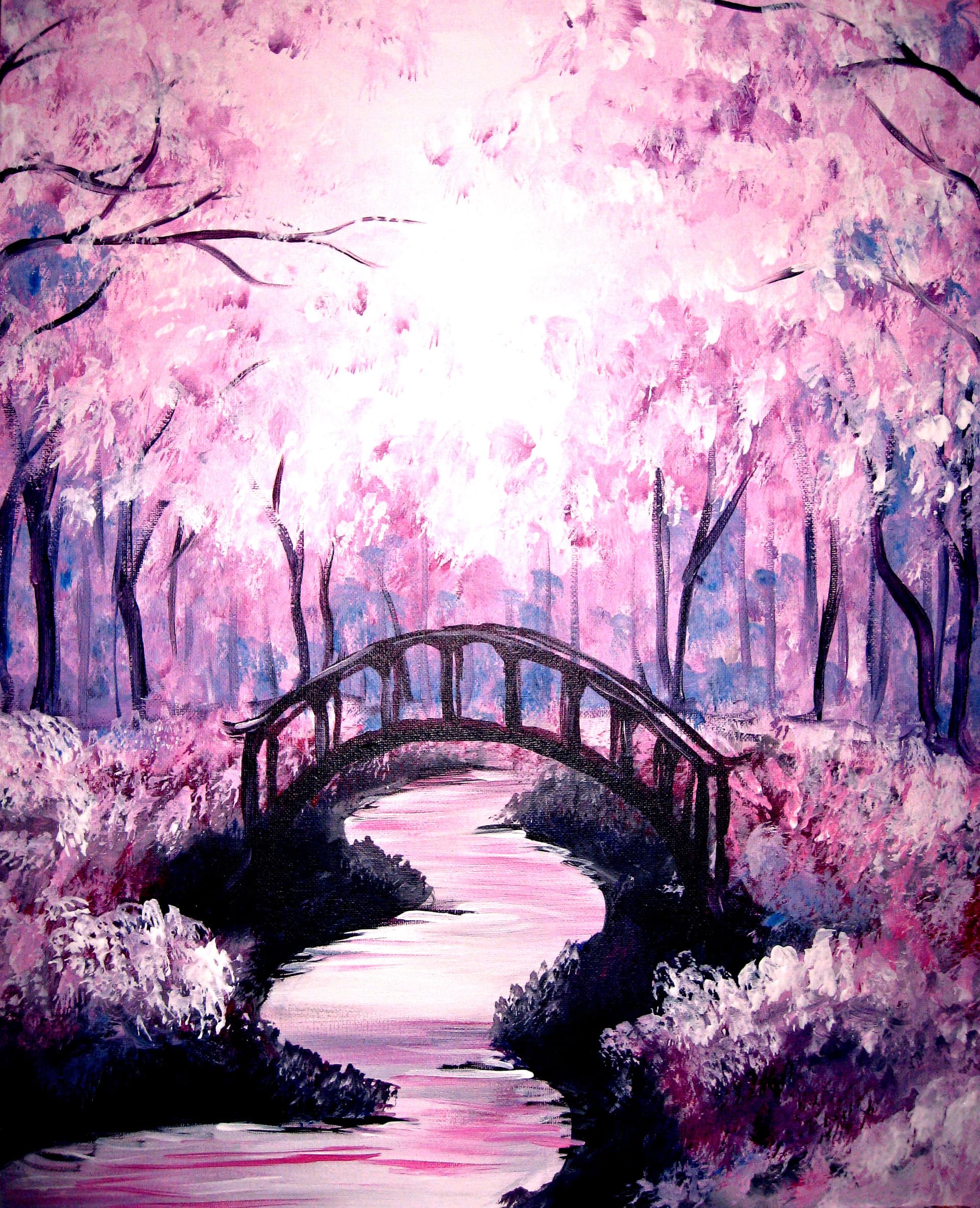 Bridge under the Cherry Blossoms