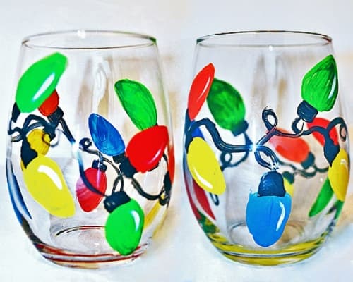 Festive Lights Stemless Glasses